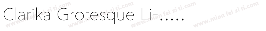 Clarika Grotesque Li字体转换